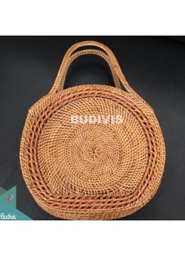 wholesale 100% Hand made Classic Natural Rattan Round Hand Bag, Fashion Bags