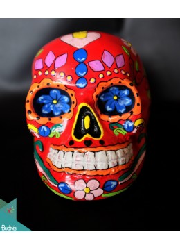 wholesale Artificial Resin Skull Head Hand Painted Wall Decoration Painting, Resin Figurine Custom Handhande, Statue Collectible Figurines Resin, Home Decoration