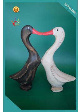 wholesale Bali Manufacturer Couple Washed Wood Duck, Wooden Duck, Bamboo Duck, Bamboo Root Duck,, Home Decoration