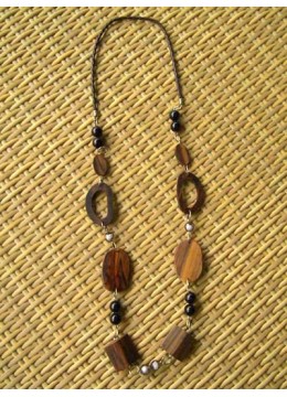 wholesale Bali Nature Wood Necklace, Costume Jewellery