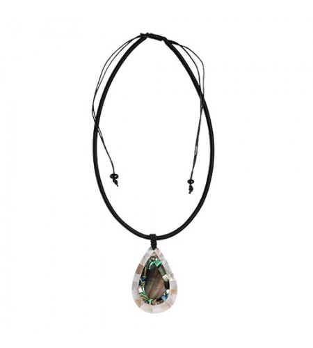 Bali Shell Resin Pendant With Cord Sliding Necklace Best Selling