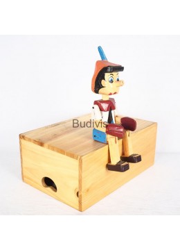 wholesale Bali Wooden Statue Iconic Figurine Character Model, Pinocchio, Home Decoration