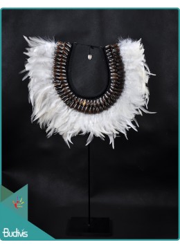 wholesale Best Design Tribal Necklace Feather Shell Decorative On Stand Decor Interior, Home Decoration