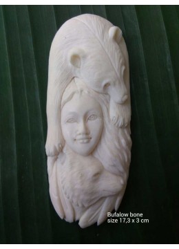wholesale Best Model Bali Spirit Bone Carved Natural Pendant, Costume Jewellery