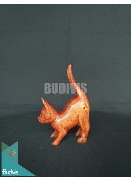 wholesale Best Seller Wood Carved Cat From Indonesia, Home Decoration