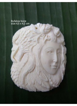 wholesale Best Selling Bali Spirit Bone Carved Natural Pendant, Costume Jewellery