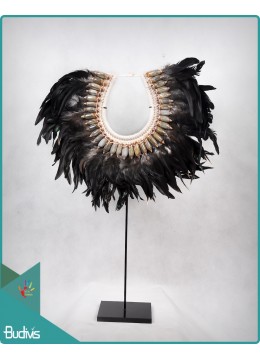 wholesale Best Selling Tribal Necklace Feather Shell Decorative On Stand Home Decor Interior, Home Decoration