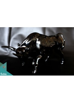 wholesale Black Artificial Resin Bull Home Decor, Resin Figurine Custom Handhande, Statue Collectible Figurines Resin, Home Decoration
