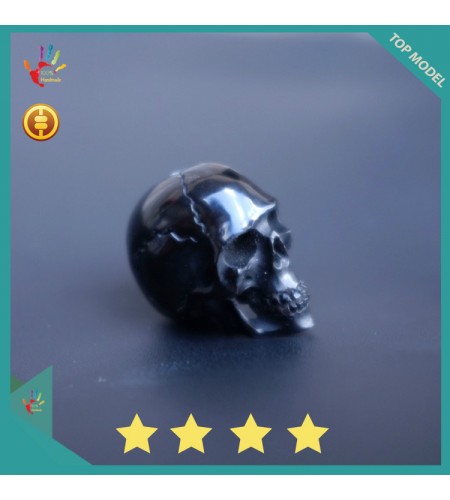 Black Horn Carved Skull Jewelry Making - Big
