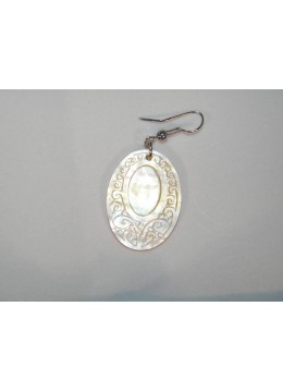 wholesale Carved Mop Pendant Earring, Costume Jewellery