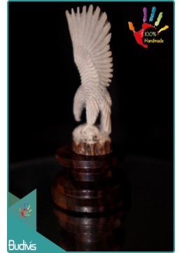 wholesale Cheap Hand Carved Bone Eagle Scenery Ornament Wholesale, Home Decoration