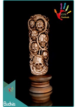 wholesale Cheap Skull Hand Carved Bone Scenery Ornament Wholesale, Home Decoration