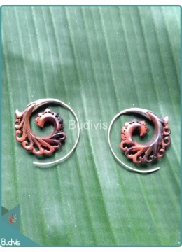 wholesale Circle Floral Theme Earrings Sterling Silver Hook 925, Costume Jewellery