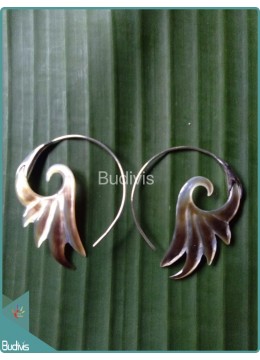wholesale Circle Seashell Earrings With  Sterling Silver Hook 925, Costume Jewellery