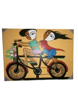 wholesale Couple in Bike Painting, Home Decoration