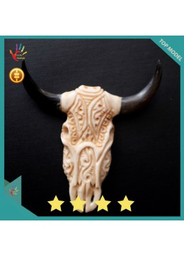wholesale Factory Price Bali Ox Bone Carved Skull Head Buffalo, Costume Jewellery