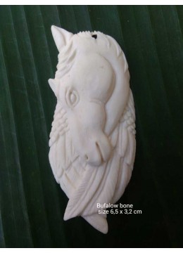 wholesale Factory Price Bali Spirit Bone Carved Natural Pendant, Costume Jewellery