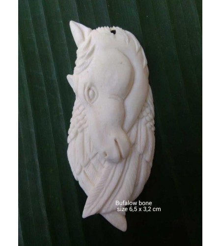 Factory Price Bali Spirit Bone Carved Natural Pendant