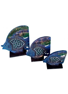 wholesale Fish Glass Gold Set Of 3, Home Decoration