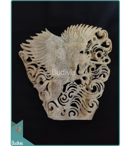 Flying Pegasus Scenery Bone Carving Ornament