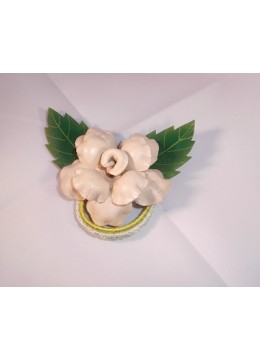 wholesale Hair Tie Leather Flower, Costume Jewellery