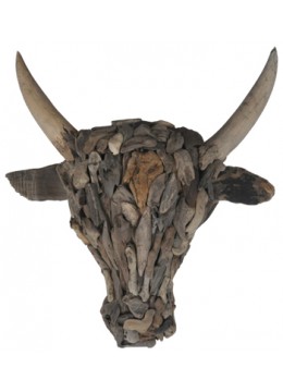 wholesale Head Cow Recycled Driftwood, Home Decoration