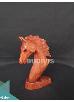 wholesale High Quality Wood Carved Head Horse Factory, Home Decoration