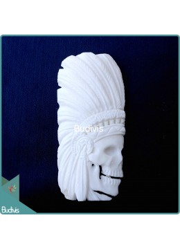 wholesale Indian Skull Style Ox Bone Carved Spirit Model, Costume Jewellery