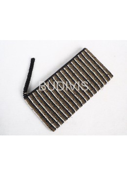 wholesale Line Pattern Rectangle Beaded Wallet, Fashion Bags