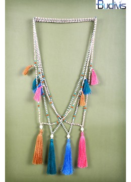 wholesale Long Beaded Gems Tassel Necklace, Costume Jewellery