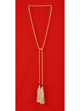 wholesale Long Beaded Lariat Tassel Necklace Gold Pearl, Costume Jewellery
