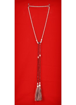 wholesale Long Beaded Lariat Tassel Necklace with Pearls, Costume Jewellery