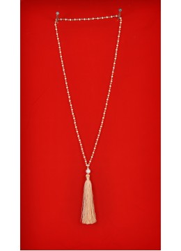 wholesale Long Beaded Tassel Necklaces with White Pearl, Costume Jewellery
