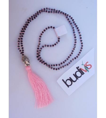 Long Crystal Tassel Necklace Buddha