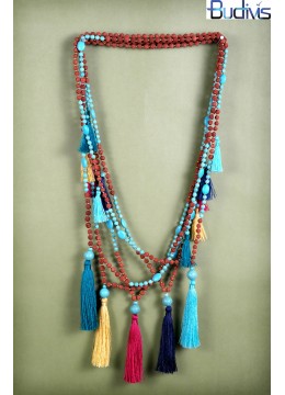 wholesale Long Rudraksha Comb Tassel Necklace, Costume Jewellery