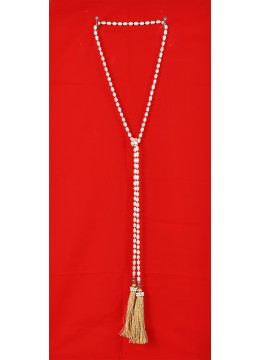 wholesale Long White Pearl Lariat Tassel Necklace, Costume Jewellery
