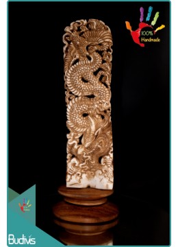 wholesale Manufactured Hand Carved Bone Scenery Dragon Ornament Best Seller, Home Decoration