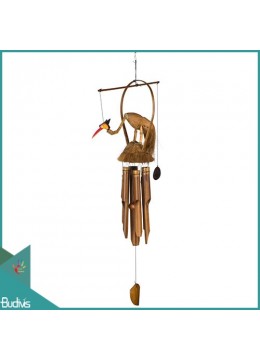 wholesale Manufactured Outdoor Hanging Bird Bamboo Wind Chimes, Bamboo Crafts