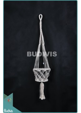 wholesale Manufacturer Basket Planter Hippie Rope Hanging Macrame, Home Decoration