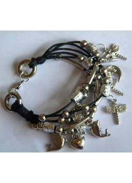 wholesale Multi-Cord Charm Bracelet, Costume Jewellery