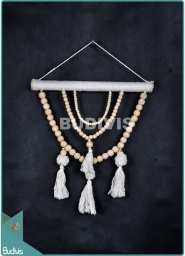 wholesale Production Wall Hanging Hippie Wooden Bead Tassel Bohemian Stye Living Room, Home Decoration