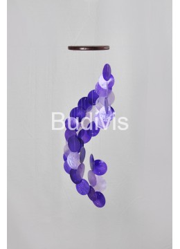 wholesale Purple Gradient Spiral Capiz Wind Chimes, Garden Decoration