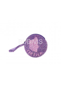 wholesale Purple Round Beaded Wallet, Fashion Bags