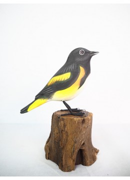 wholesale Realistic Wooden Bird American Redstart, Home Decoration