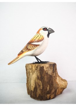 wholesale Realistic Wooden Bird Great Sparrow, Home Decoration