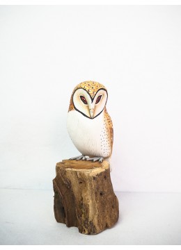 wholesale Realistic Wooden Bird Tasmanian Masked Owl, Home Decoration