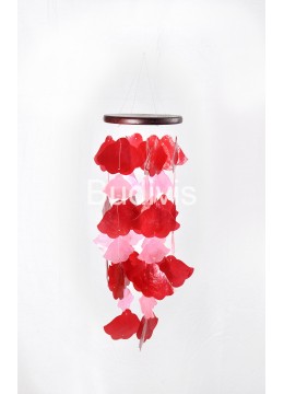 wholesale Red and Pink Brugmansia Capiz Wind Chimes, Garden Decoration