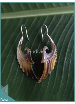 wholesale Seashell Earrings With Simple Wing Style Sterling Silver Hook 925, Costume Jewellery