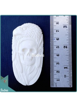 wholesale Skull And Eagle Style Ox Bone Carved Spirit Model, Costume Jewellery