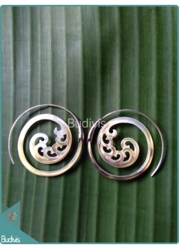 wholesale Spiral Koru Earrings Sterling Silver Hook 925, Costume Jewellery